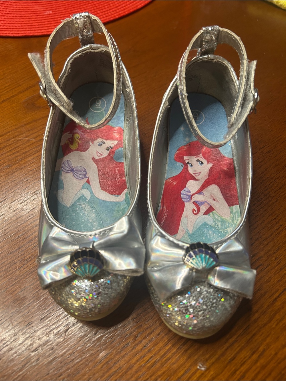 Disney Silver Glitter Ariel Little Mermaid Girls' Dress Shoes